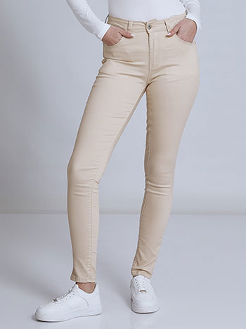 Παντελόνια/Παντελόνια Μονόχρωμο παντελόνι με πέντε τσέπες SM1796.1008+2