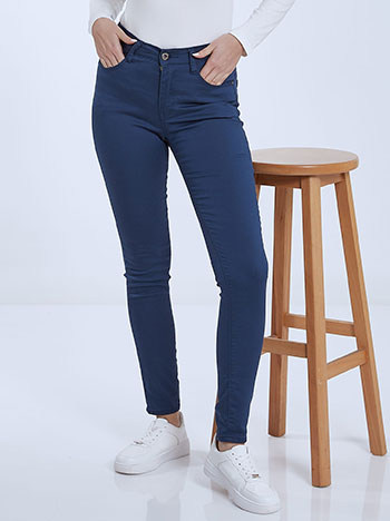 Παντελόνια/Παντελόνια Μονόχρωμο παντελόνι με πέντε τσέπες SM1796.1008+4
