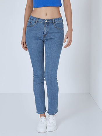 Skinny jeans with cotton in blue