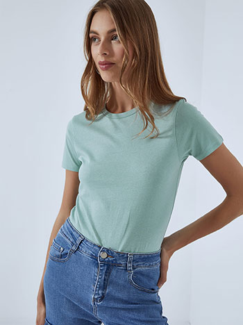 Cotton T-shirt in mint
