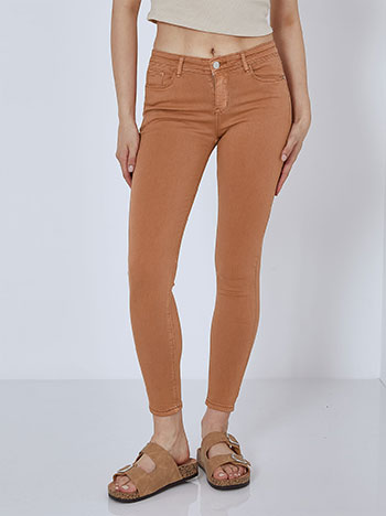 Παντελόνια/Παντελόνια Μονόχρωμο παντελόνι με πέντε τσέπες SM7612.1176+1