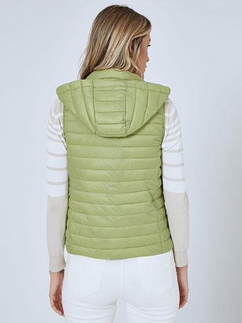 Vest with detachable hhodie in light green, 19.99€ | Celestino