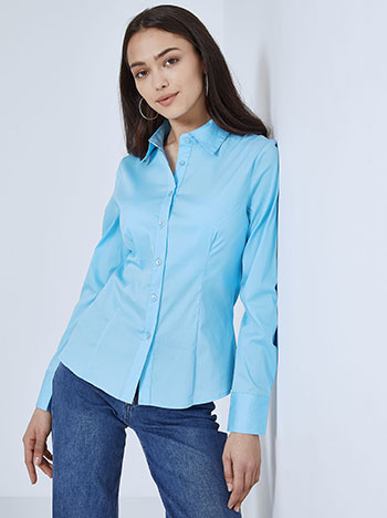 Μπλούζες/Πουκάμισα Ελαστικό πουκάμισο με βαμβάκι SM7616.3216+2
