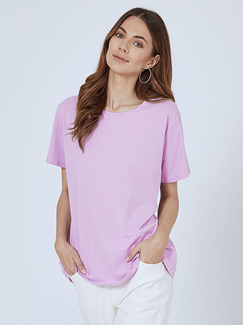 Μπλούζες/T-shirts Μονόχρωμο oversized Τ-shirt SM7616.4212+7