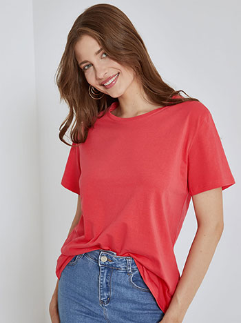 Monochrome oversized -shirt in coral