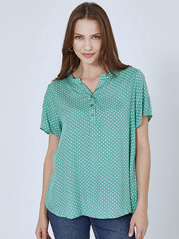Μπλούζες/Κοντομάνικες Πουά μπλούζα με βαμβάκι SM7616.4257+2