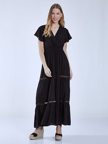 Φορέματα/Maxi Κρουαζέ maxi φόρεμα με βαμβάκι SM7633.8016+1