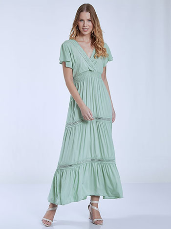 Φορέματα/Maxi Κρουαζέ maxi φόρεμα με βαμβάκι SM7633.8016+2