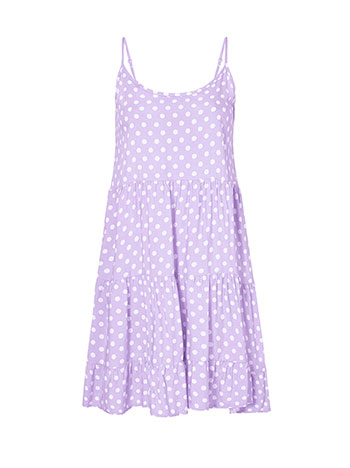 light purple polka dot dress Marcell Dress in Purple Polka Dot L