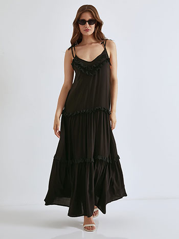 Φορέματα/Maxi Φόρεμα με κεντητά διάτρητα βολάν SM7693.8232+1