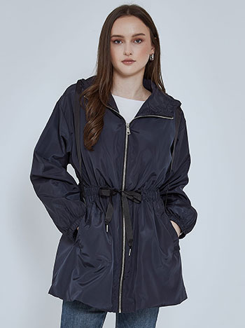 Jacket with inner cord in dark blue