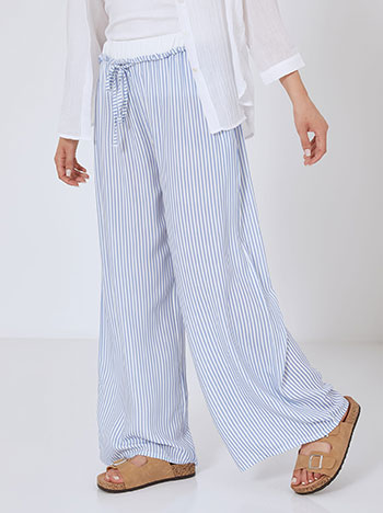 Παντελόνια/Παντελόνες Ριγέ παντελόνα με ελαστική μέση SM7814.1856+2
