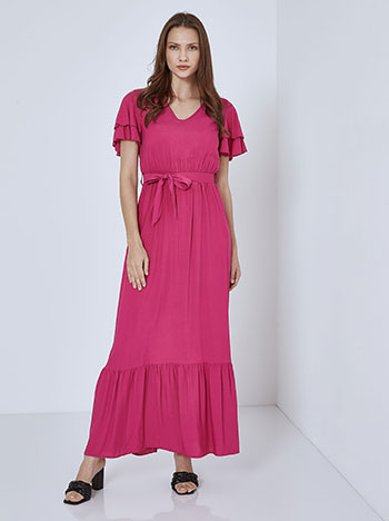 Φορέματα/Maxi Βαμβακερό φόρεμα με βολάν SM7949.8106+5