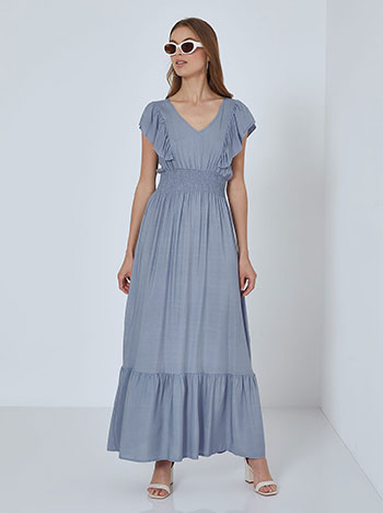 Φορέματα/Maxi Βαμβακερό φόρεμα με βολάν SM7949.8110+7