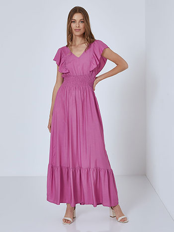 Φορέματα/Maxi Βαμβακερό φόρεμα με βολάν SM7949.8110+8