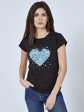 Μπλούζες/T-shirts T-shirt με μεταλλιζέ λεπτομέρειες SM7974.4011+1