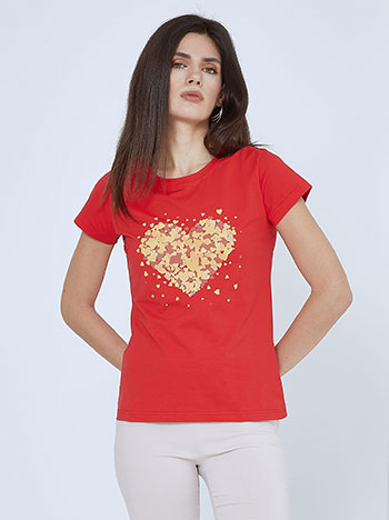 Μπλούζες/T-shirts T-shirt με μεταλλιζέ λεπτομέρειες SM7974.4011+2