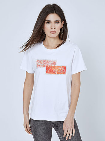 Μπλούζες/T-shirts T-shirt με strass SM7974.4038+5