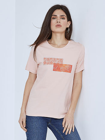 Μπλούζες/T-shirts T-shirt με strass SM7974.4038+2