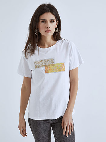 Μπλούζες/T-shirts T-shirt με strass SM7974.4038+4