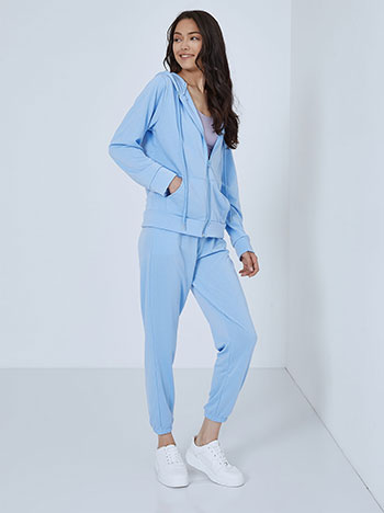 Athletic tracksuit set in sky blue