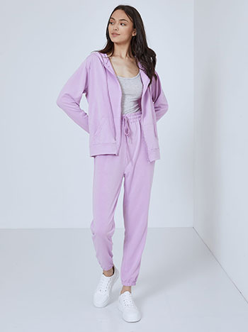 Athletic tracksuit set in lilac