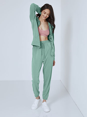 Athletic tracksuit set in green