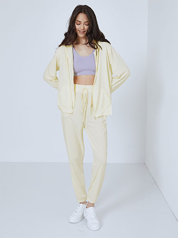 Athletic tracksuit set in light yellow