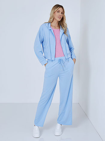 Tracksuit set with hoodie in sky blue