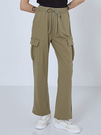 Cargp sweatpants in olive green