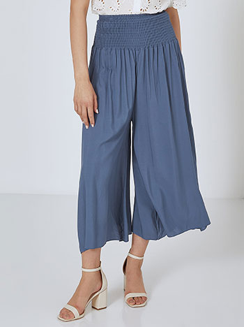 Cotton culotte trousers in blue