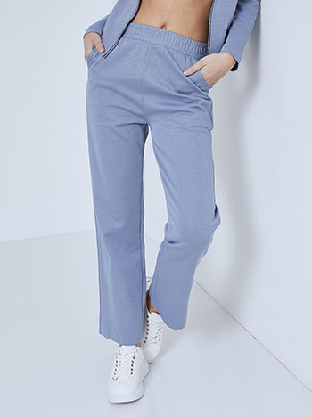 Sweatpants with cotton in rough blue