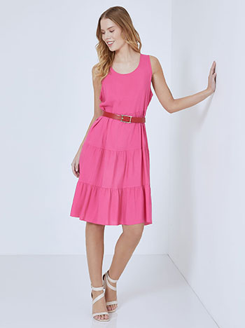 Φορέματα/Mini Mini αμάνικο φόρεμα με βολάν SM8003.8952+5