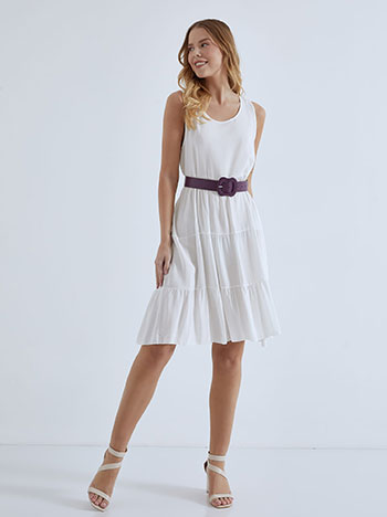 Φορέματα/Mini Mini αμάνικο φόρεμα με βολάν SM8003.8952+2
