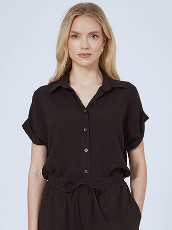 Μπλούζες/Πουκάμισα Κοντομάνικο πουκάμισο με γυριστό μανίκι SM8011.3131+1