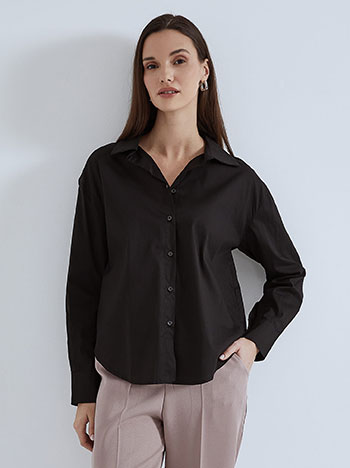 Μπλούζες/Πουκάμισα Μονόχρωμο πουκάμισο με βαμβάκι SM8011.3137+1