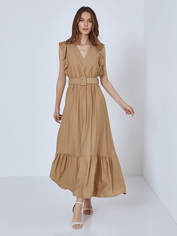 Φορέματα/Maxi Αμάνικο φόρεμα με αποσπώμενη ζώνη SM8011.8232+3