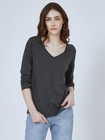 Cotton top in charcoal
