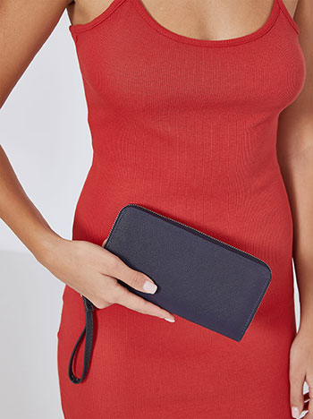 Monochrome wallet in dark blue