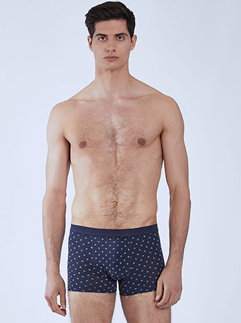 Mens boxer with anchors in dark blue