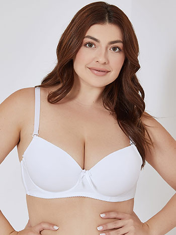 Monochrome bra in white