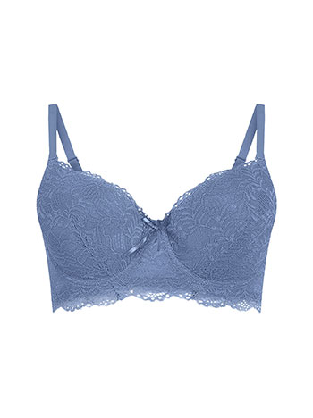 Bra with detachable straps curvy in rough blue, 4.99€
