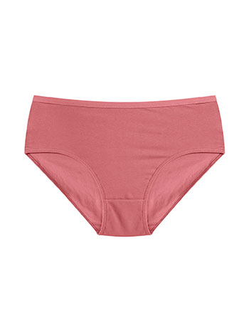 Plus size high waist brief with cotton in dusty pink