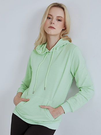 Sweatshirt with cotton in mint