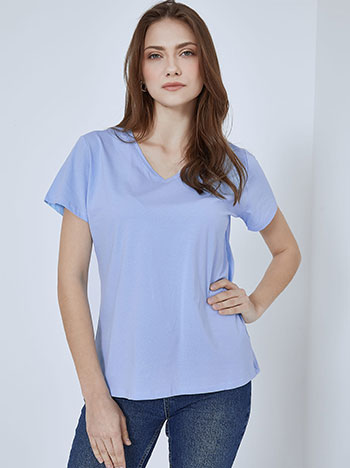 Μπλούζες/T-shirts T-shirt με V λαιμόκοψη SM9844.4330+2
