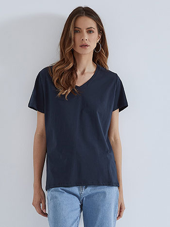 Μπλούζες/T-shirts T-shirt με V λαιμόκοψη SM9844.4330+11