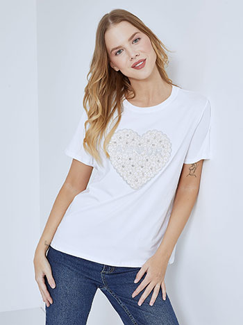 Μπλούζες/T-shirts T-shirt amour με strass SM9844.4905+1