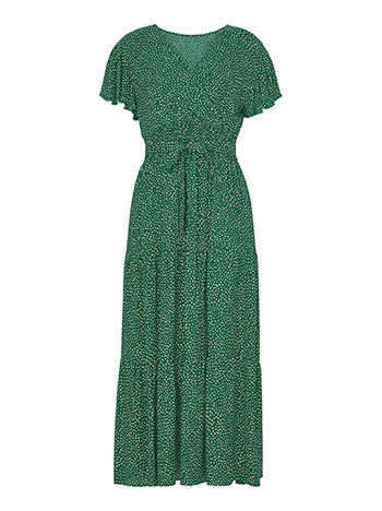 green emerald velvet dress SHEIN VCAY Polka Dot Print Puff Sleeve Shirred Ruffle Hem Dress, M1553679,  Mint Green, M: Buy Online at Best Price in Egypt main image 0