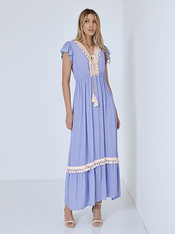 Celestino Maxi φόρεμα με φουντάκια SM9856.8277+4