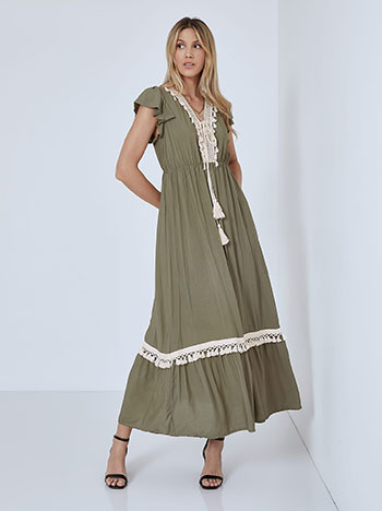 Celestino Maxi φόρεμα με φουντάκια SM9856.8277+6